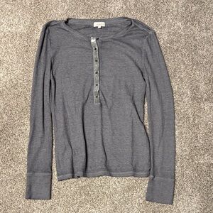 Lucky Brand Charcoal Long Sleeve Top
